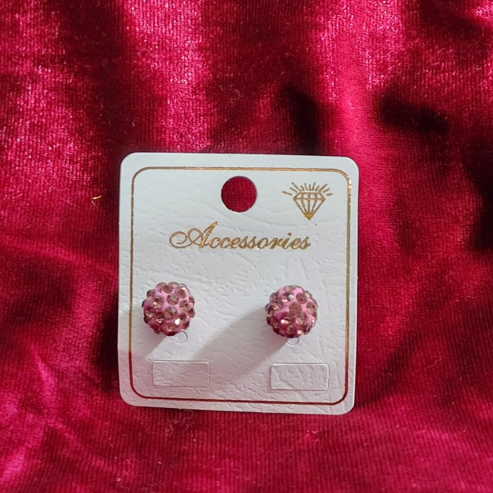 Pink two side Earing. condition new - Picture 3 of 3